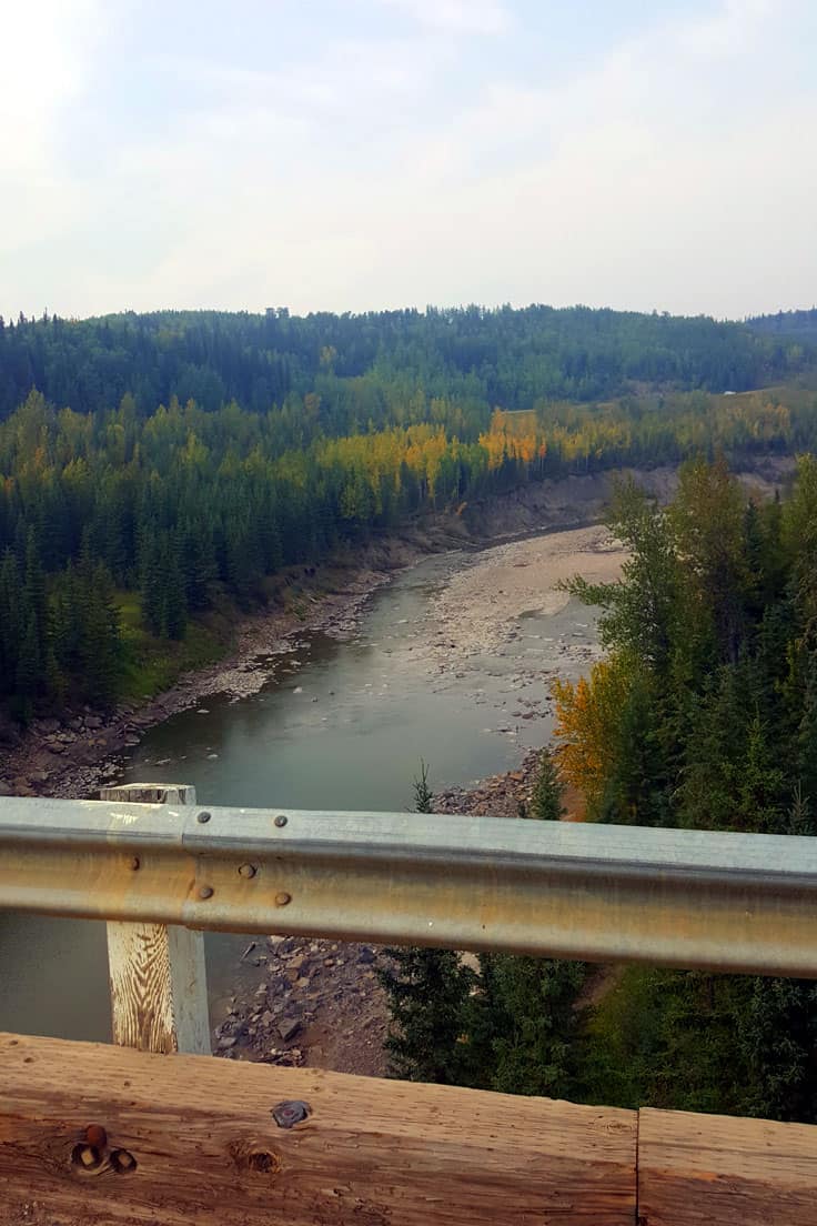 The view from Kiskatinaw Bridge - part of the old Alaska Highway