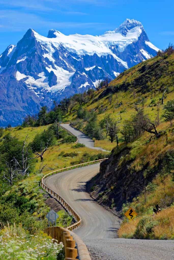 19 Stunning Photos Of Patagonia: Mountain road at Torres del Paine National Park, Chile