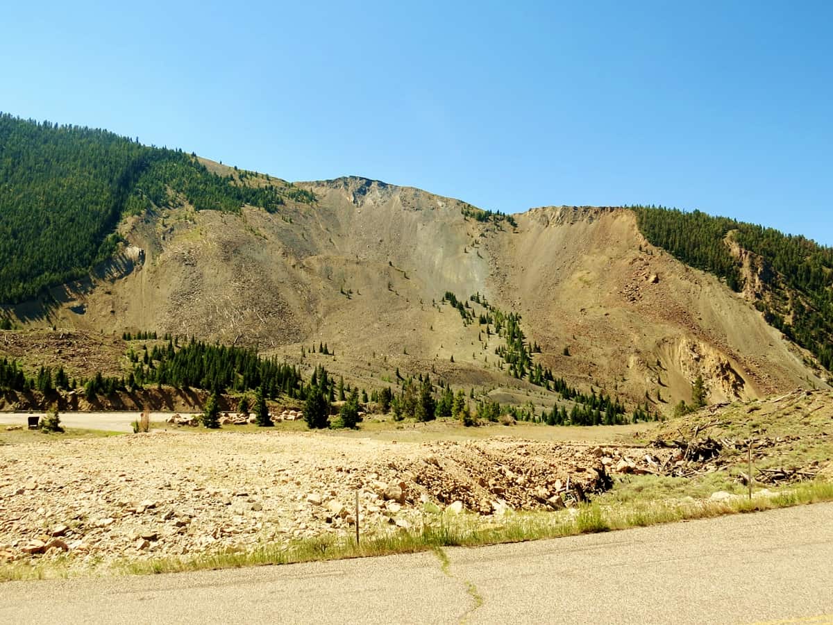 Quake Lake, MT- The site of the landslide