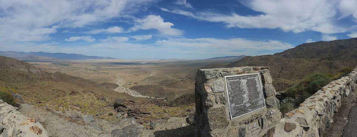  A view of Anza-Borrego Desert State Park and Borrego Springs from Montezuma-Borrego Highway (S22)