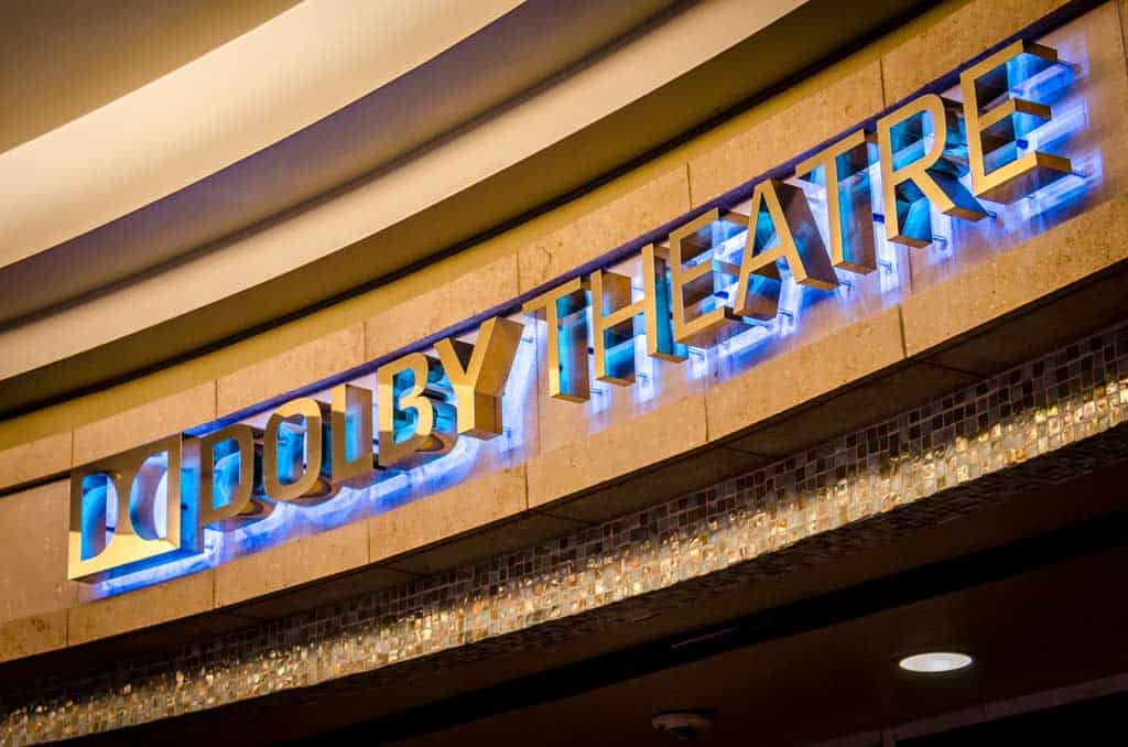 The entrance to the Dolby Theatre