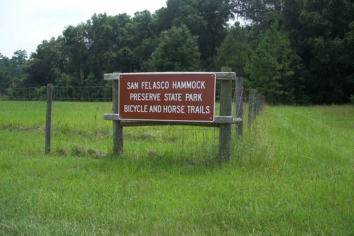 San Felasco Hammock Preserve State Park signage