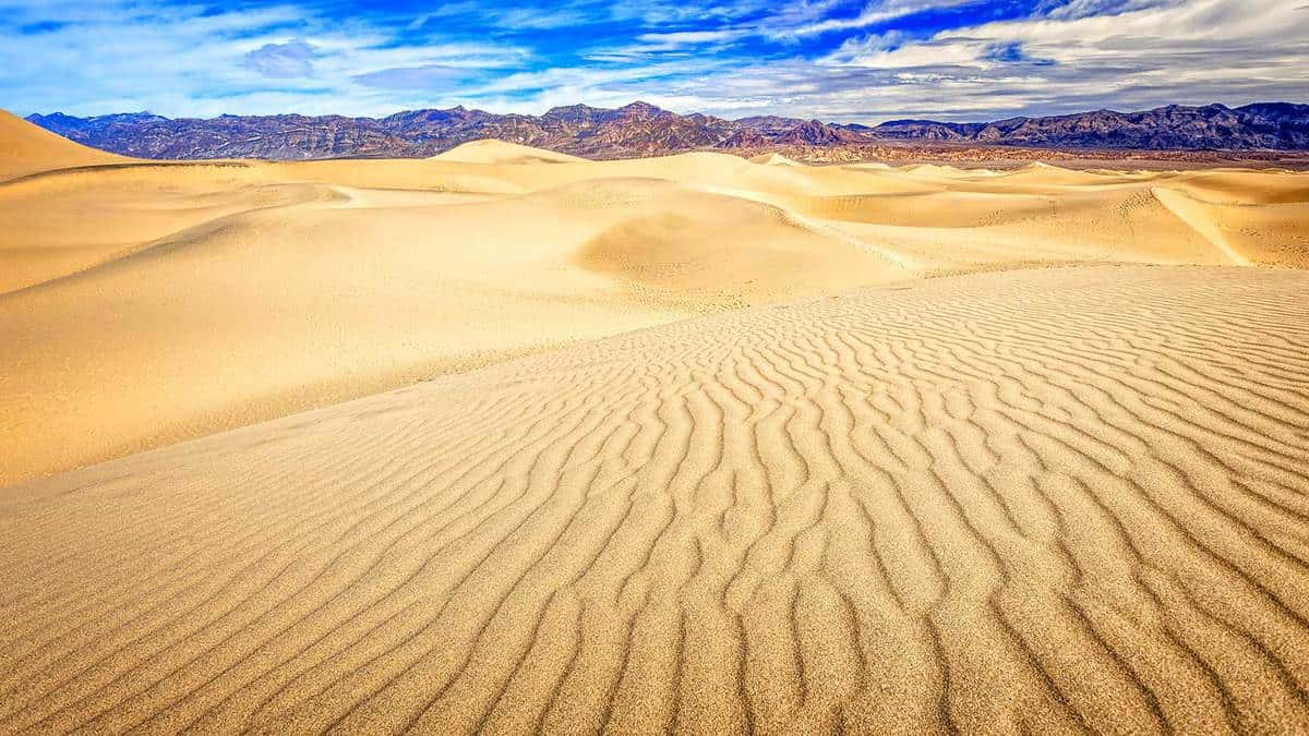 The Mesquite Flat sand dunes in Death Valley National Park