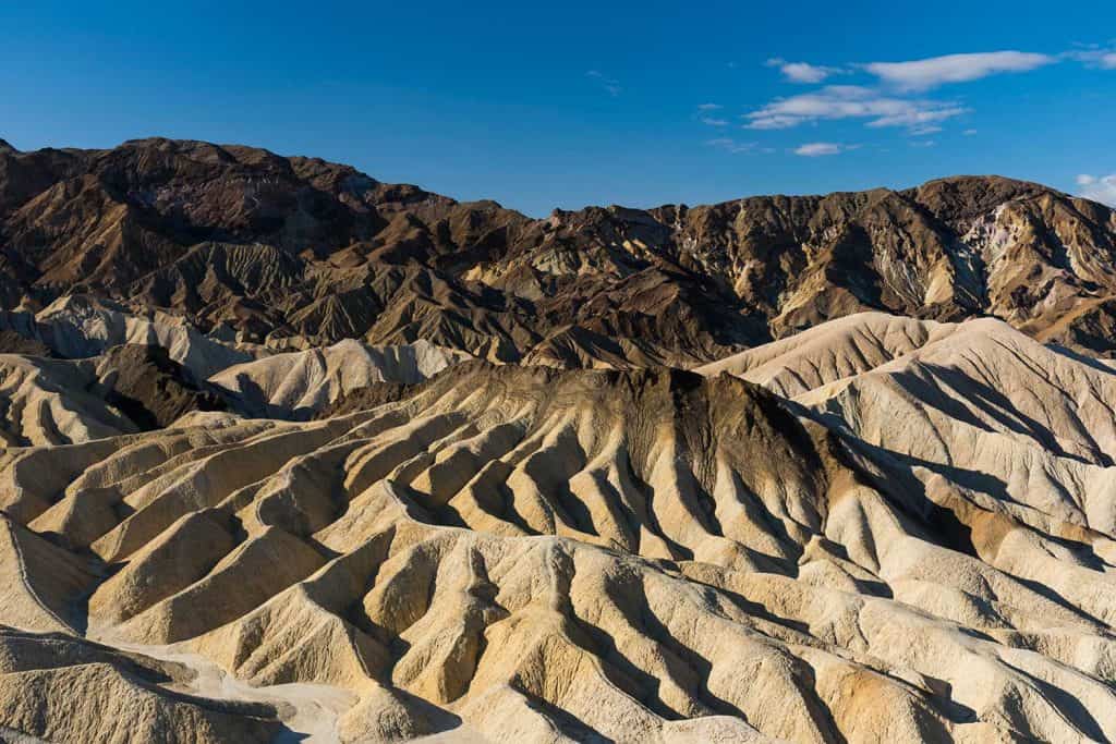 Zabriskie point in Death Valley National Park in California