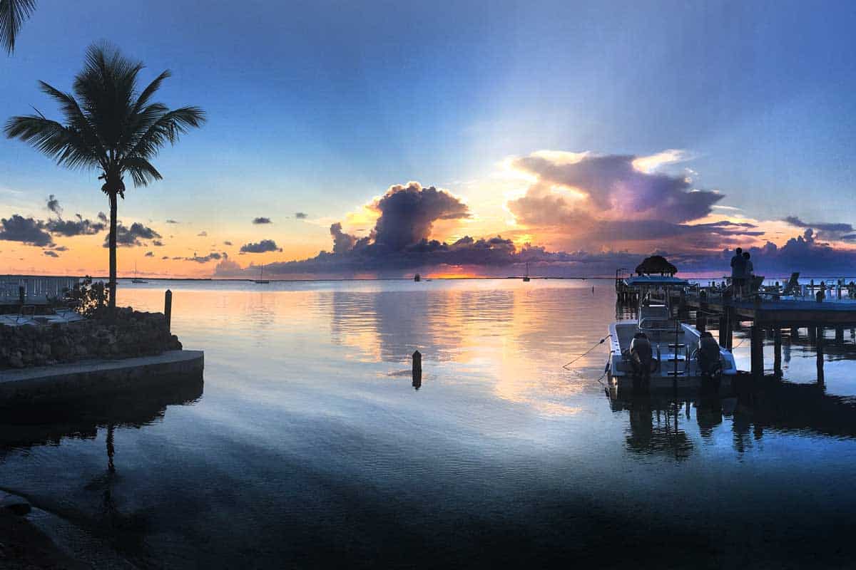 Sunset view of Florida Keys