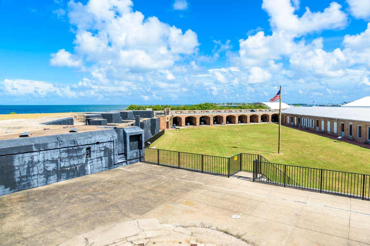 Scenic view of Fort Zachary Taylor historic state park