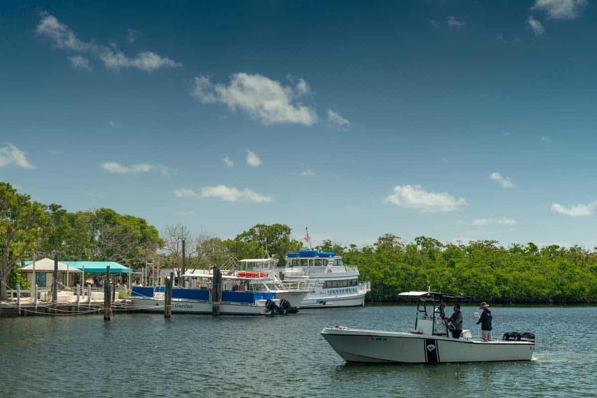 Kayak station of John Pennkamp coral reef state park in Florida keys