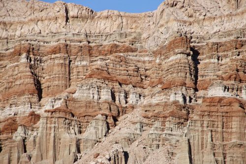 Visible layers of soil on the side of a mountain at the Red Rock Canyon State Park, California, Red Rock State Park, CA - A Visitor's Guide
