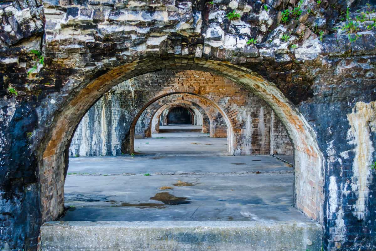 The Port PIckens structure photographed inside located in Pensacola, Florida