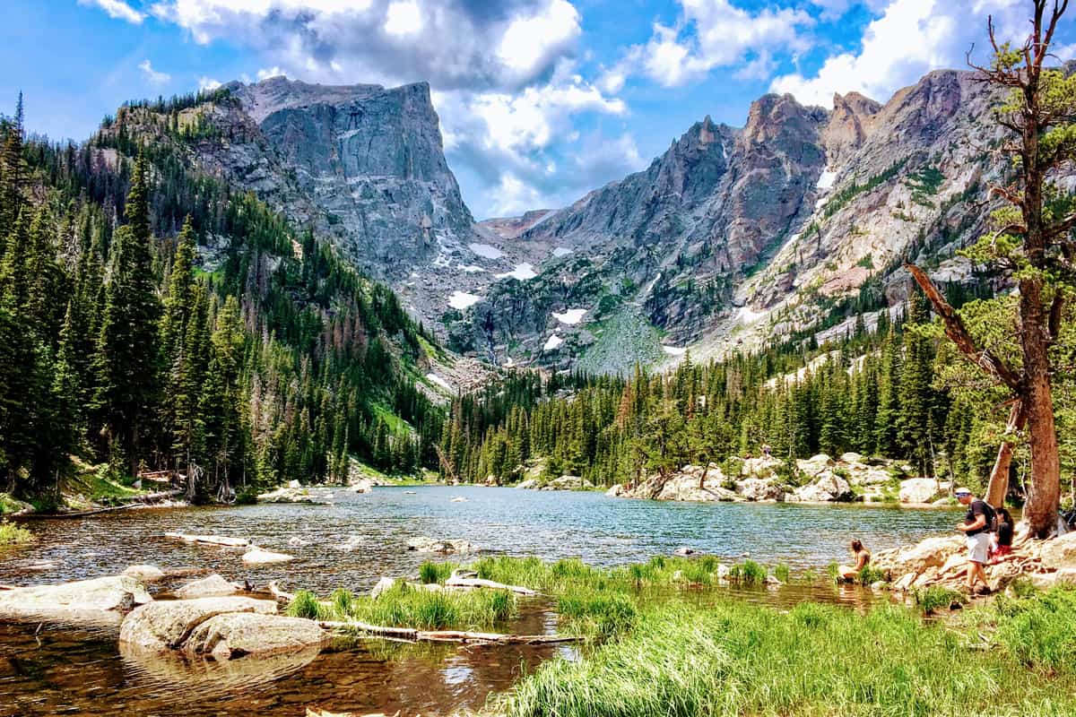 A scenic view of Dream Lake, Rocky Mountain National Park, Colorado National park