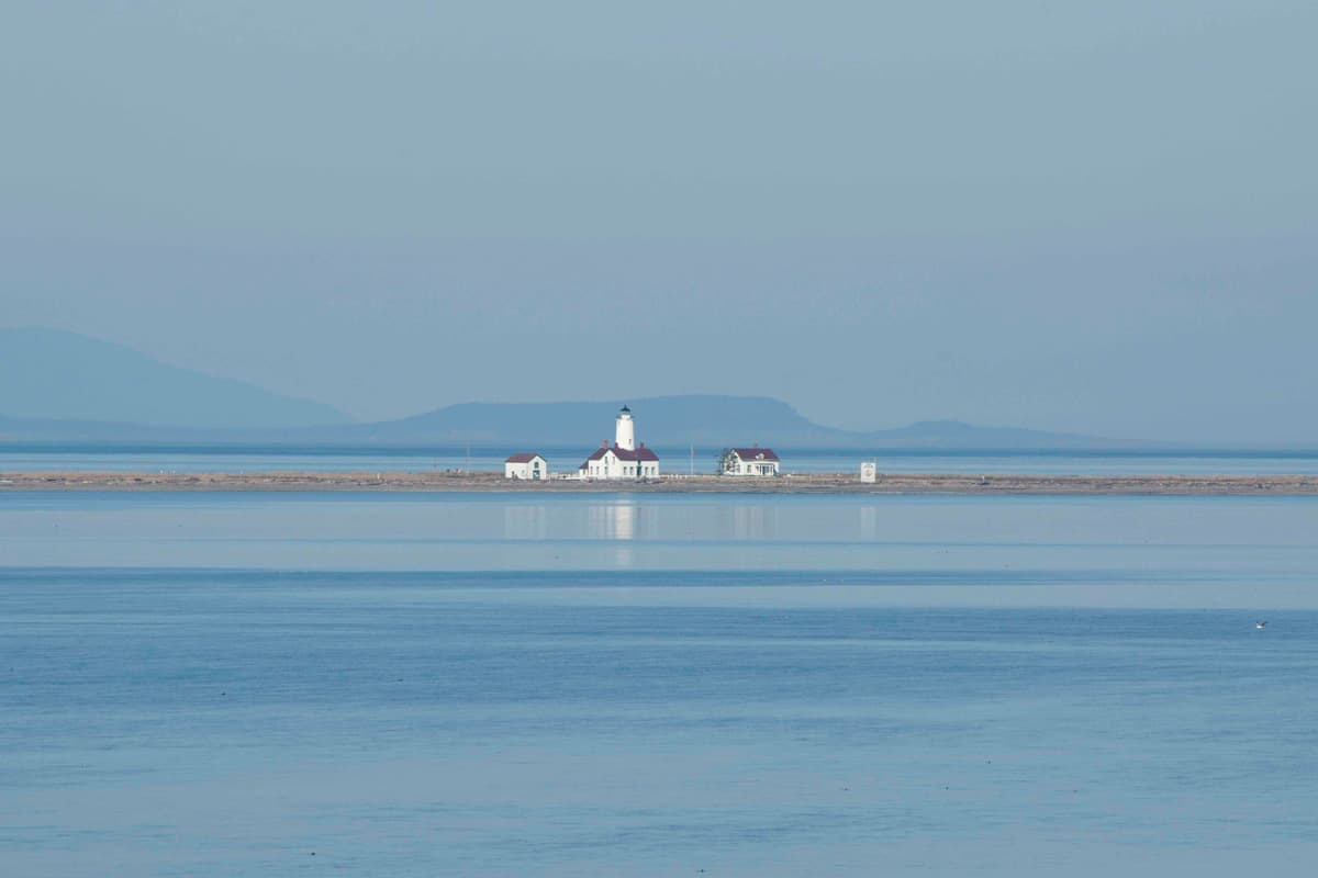 The New Dungeness Light is located on Dungeness Spit in the Dungeness National Wildlife Refuge near Sequim, Clallam County, in Washington State