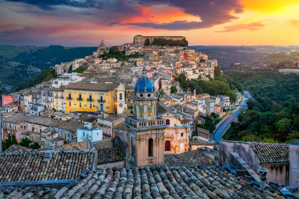 A beautiful and vibrant City of Ragusa, Sicily, Italy
