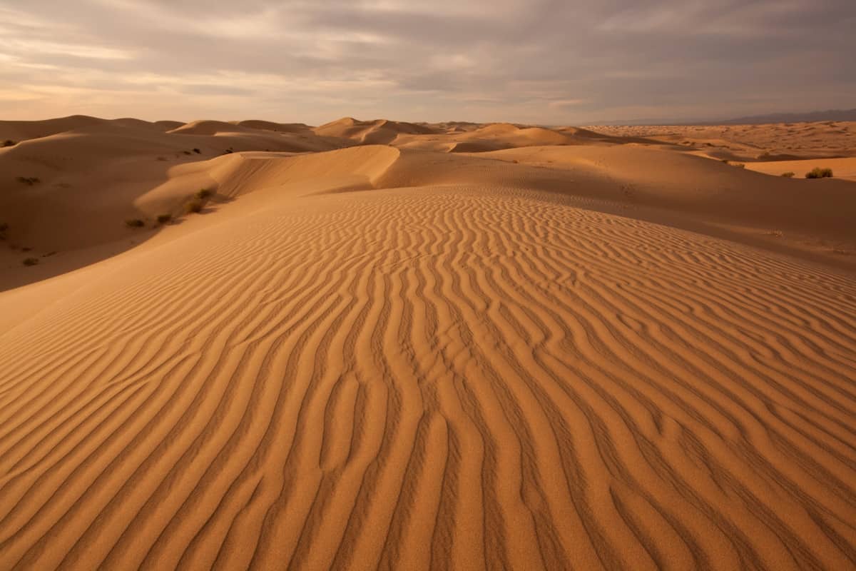 Large sand dunes located in Arizona