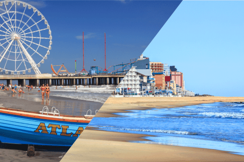 Two location one is ocean city and the other one is atlantic city with gorgeous display perfect for vacation, Ocean City Vs Atlantic City: Destination Compared