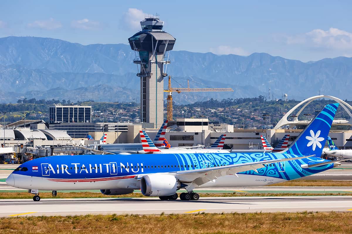 Air Tahiti Nui Boeing 787-9 Dreamliner airplane at Los Angeles airport