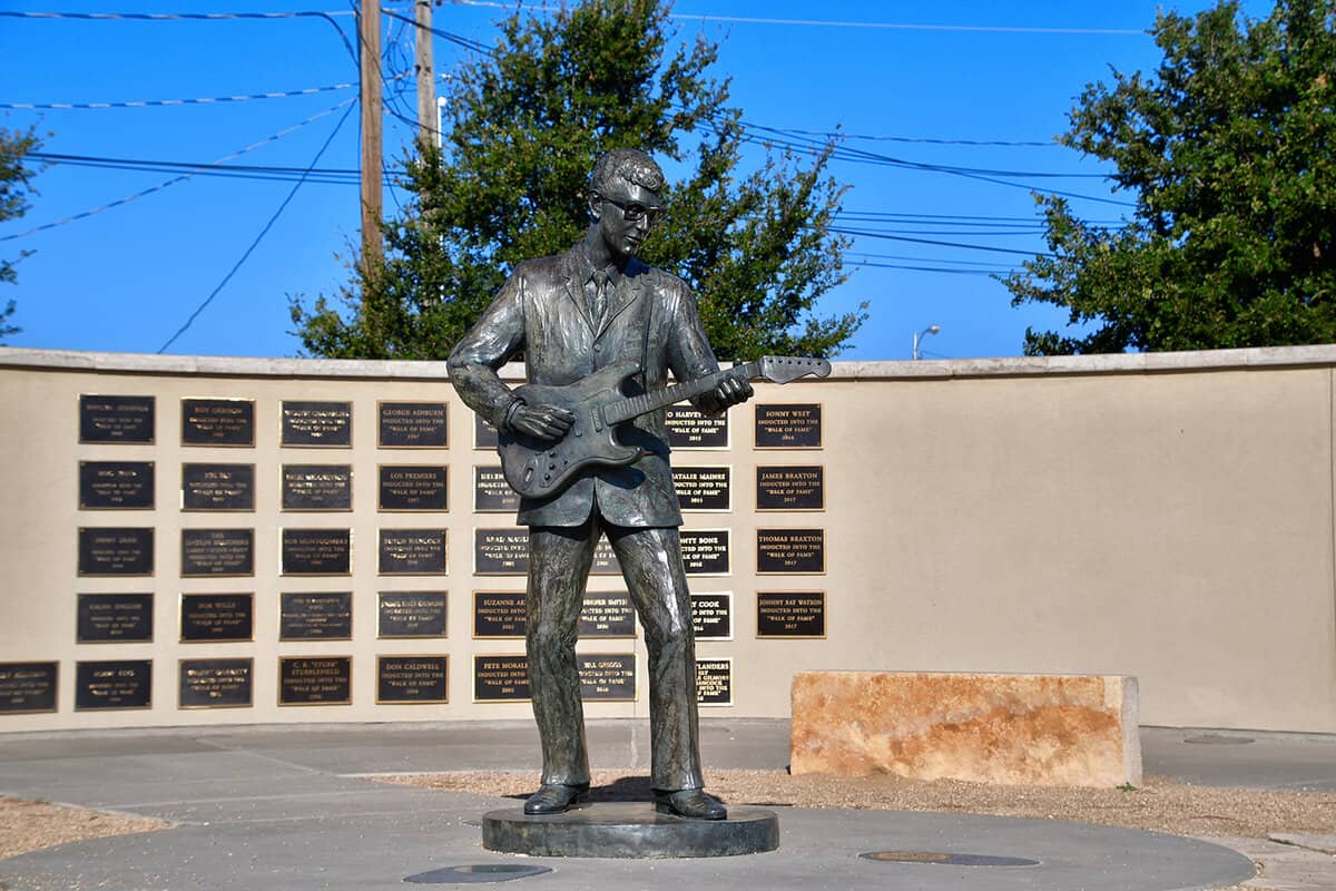Buddy Holly memorial for the rock and roll singer and artist