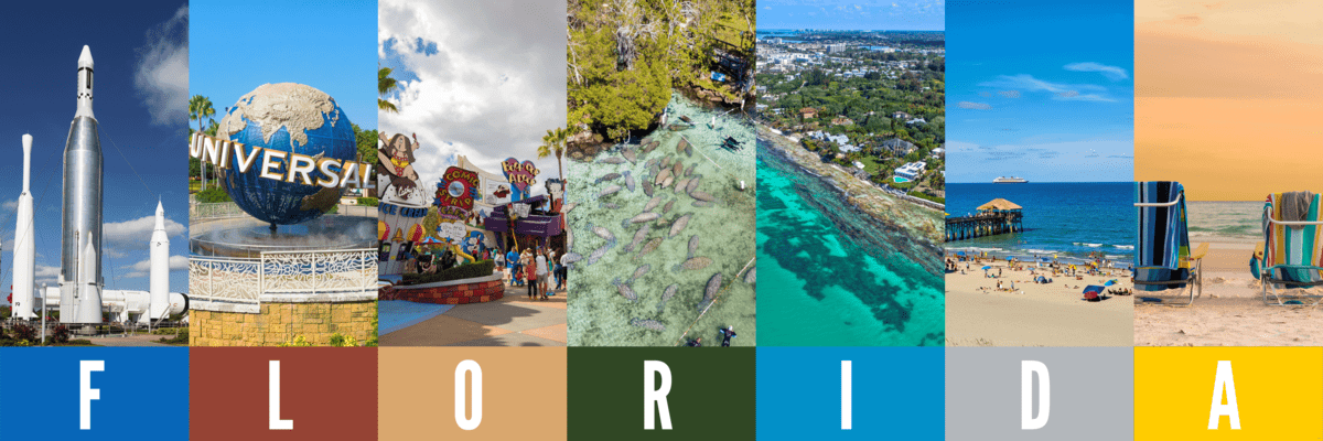Collaged photo of different places in Florida, Florida Itinerary For 10 Days