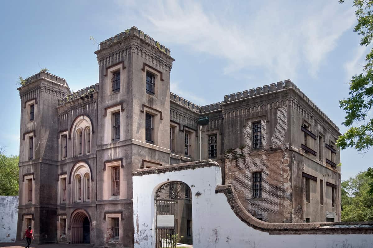 Front view of the Old City Jail, Charleston, South Carolina as taken on 17th May 2012