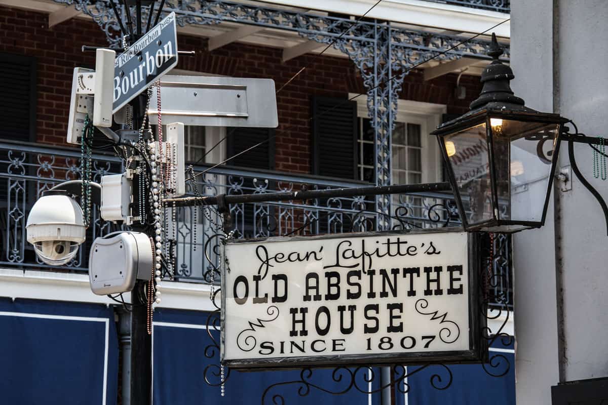 Old Absinthe House sign in New Orleans