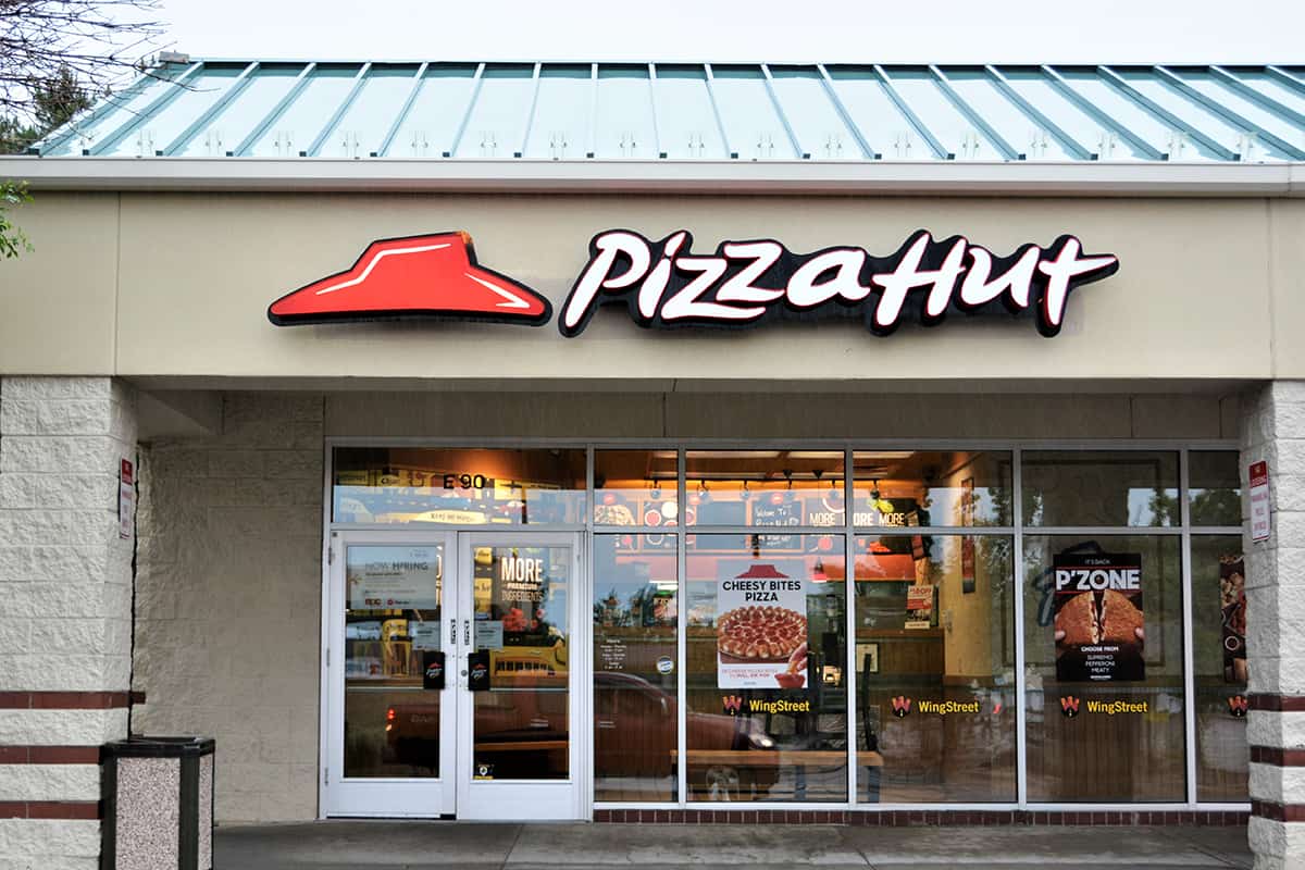 Pizza Hut store the world's largest pizza chain