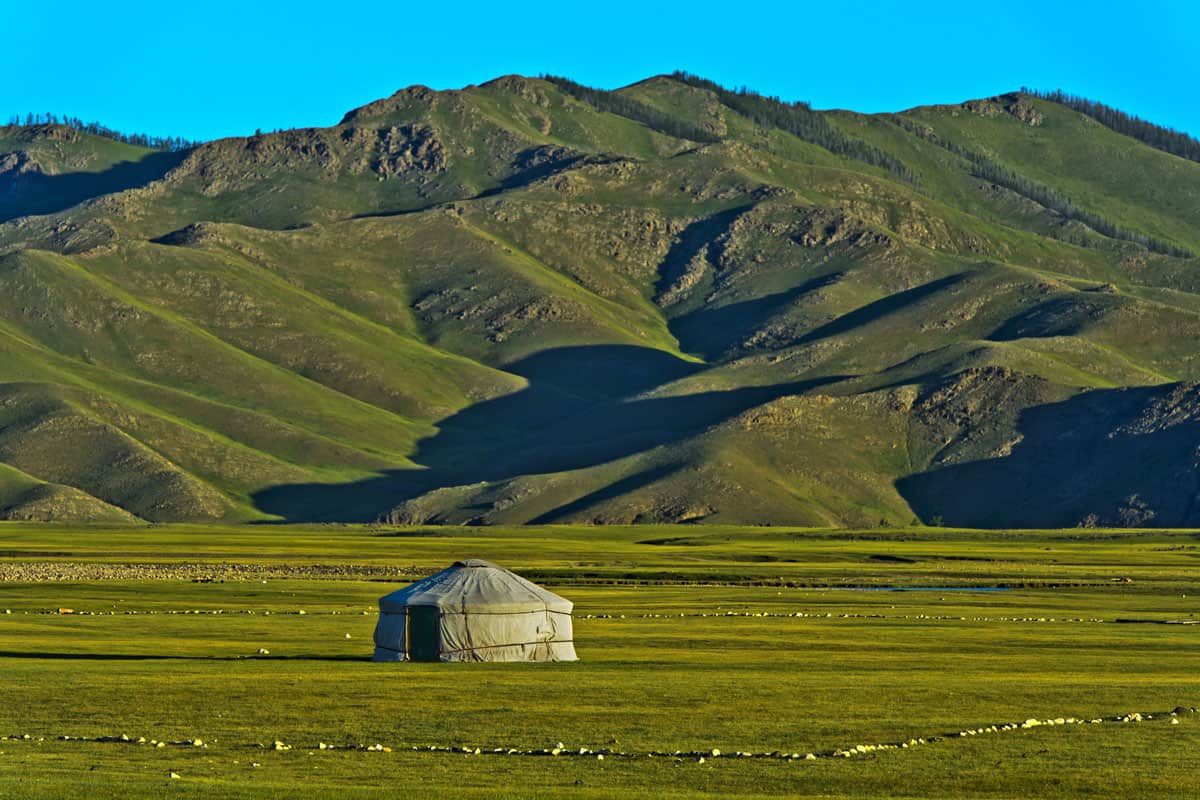 yurt nomad family Orkhon valley Mongolia