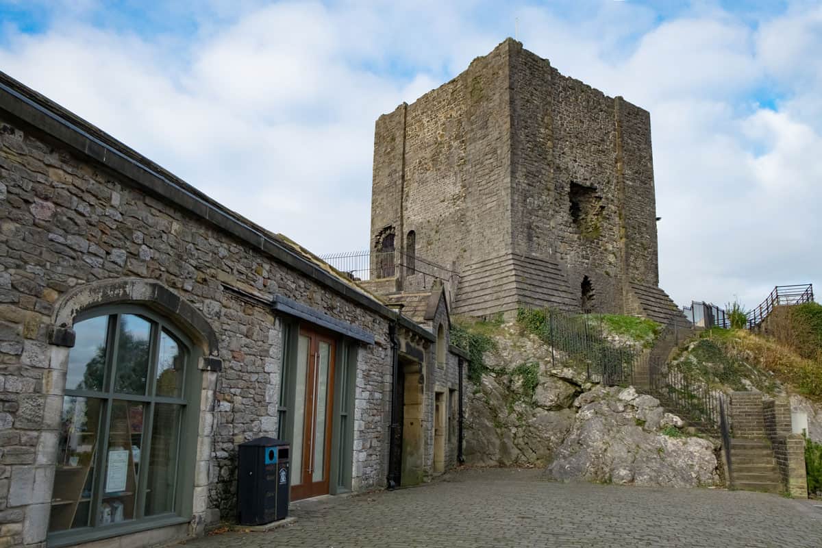 Clitheroe Castle, Lancashire, United Kingdom. The norman keep at Clitheroe in the Ribble Valley district of Lancashire which dates back to to the 11th century