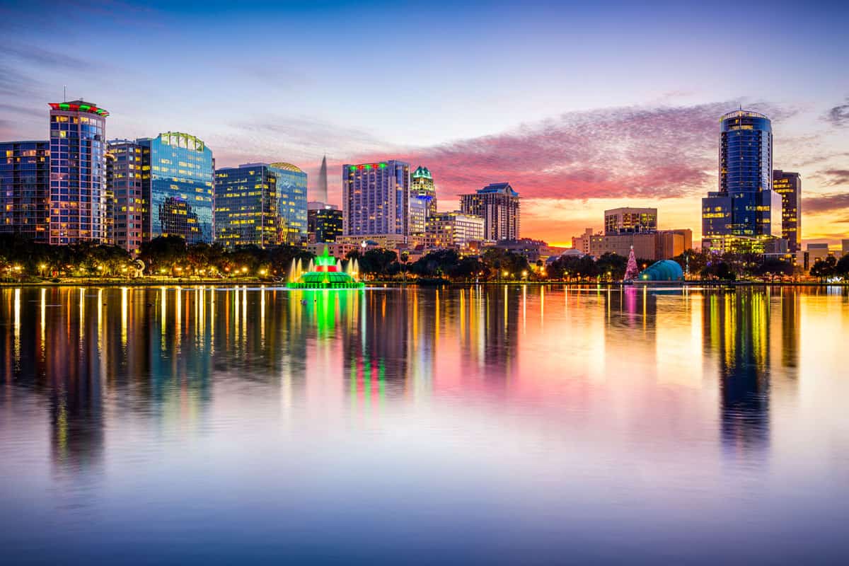Gorgeous sunset at Orlando, Florida