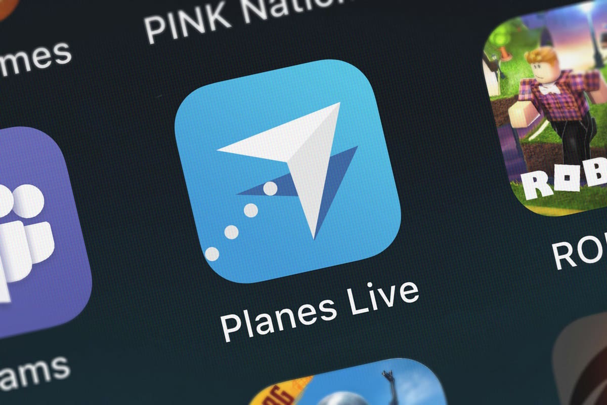 Icon of the mobile app Planes Live Flight Tracker from Apalon Apps on an iPhone