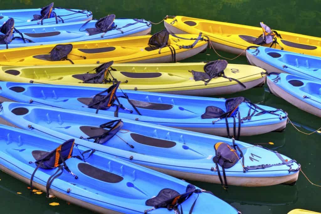 Kayaks for rent on the river
