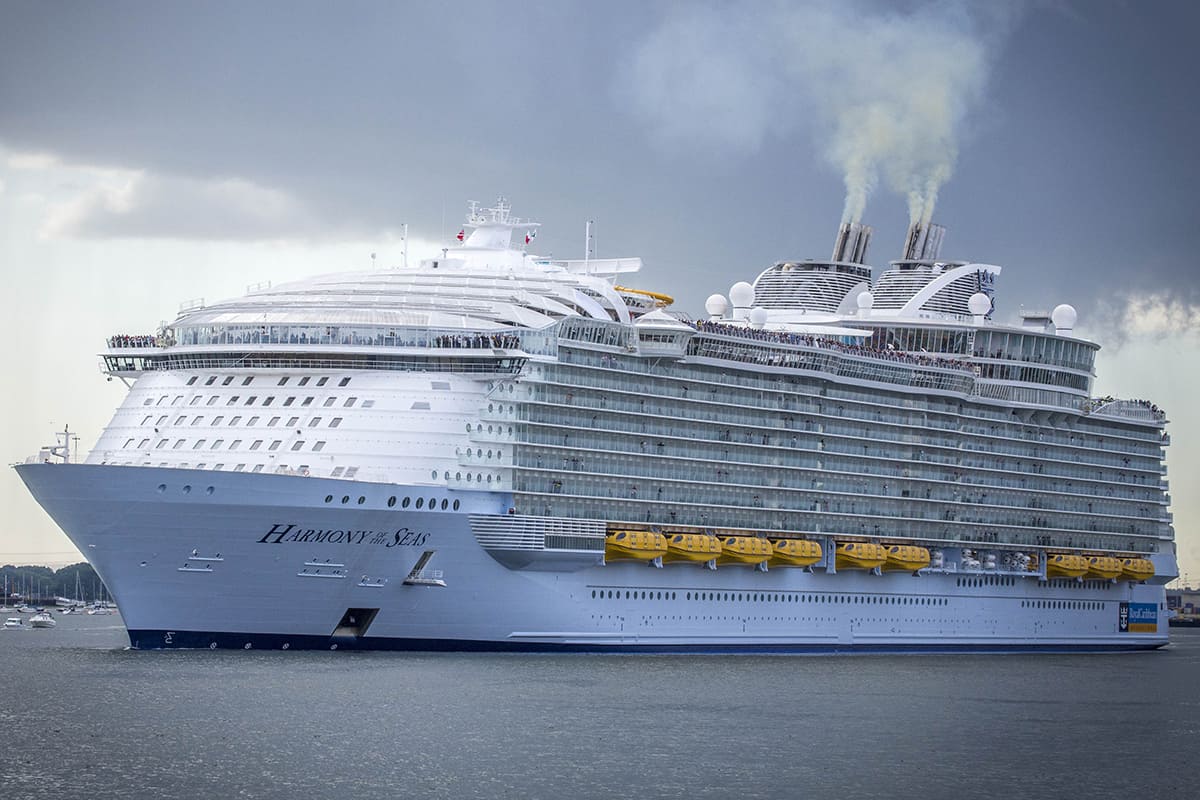 Maiden voyage of the cruise ship 'Harmony of the Seas'