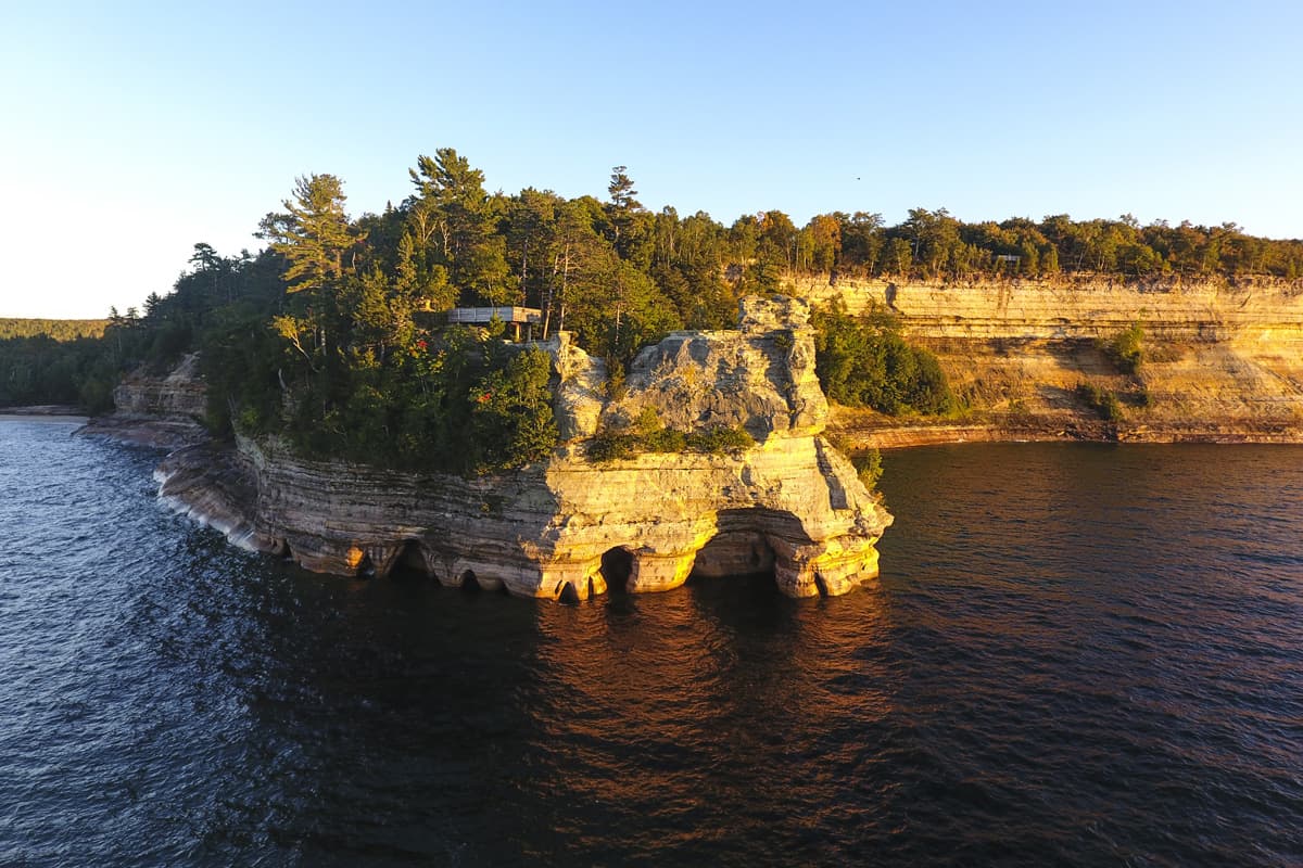 Miners cave at Pictured Rocks National Park in Michigan's Upper Peninsula