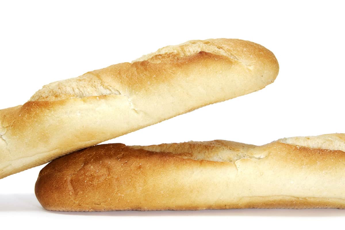 baguettes isolated on a white background