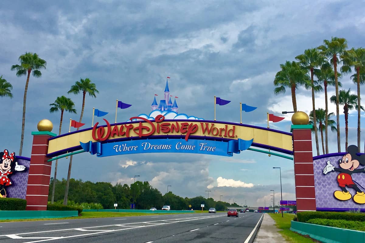 Entrance of Walt Disney World near Orlando