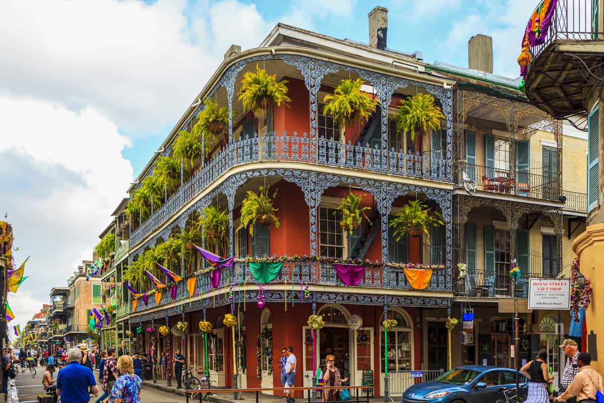 Historic building in the French Quarter in New Orleans, USA