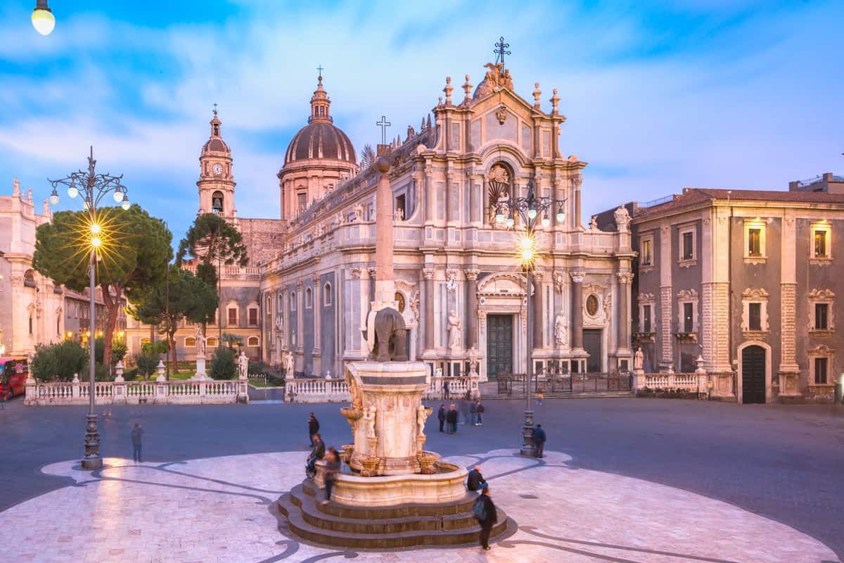 Piazza Duomo in Catania with the Cathedral of Santa Agatha and Liotru, Get Ready To Be Amazed: TikToker Takes You on a Journey Across the Globe!