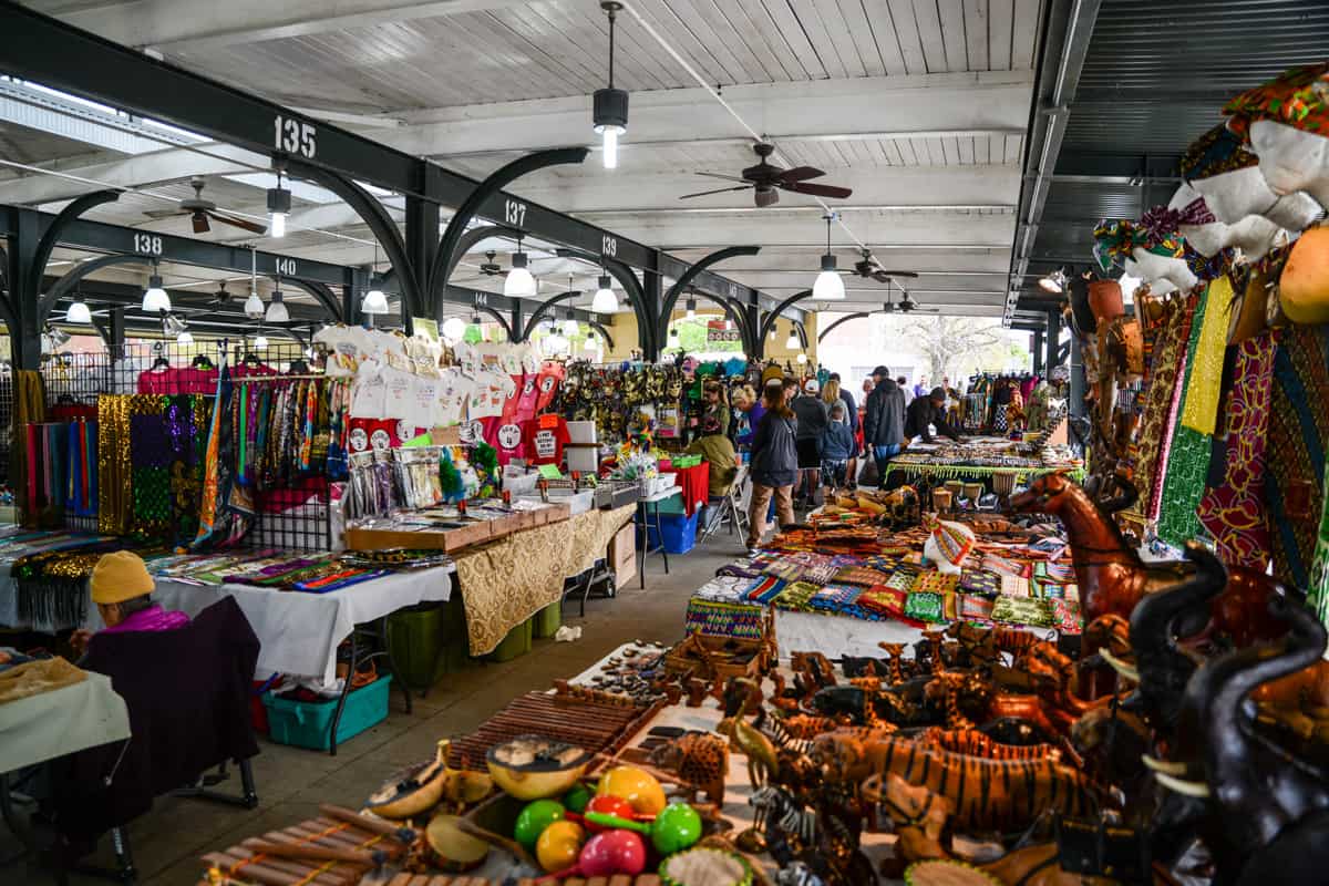 The French Market in New Orleans, Louisiana photographed in rush hour