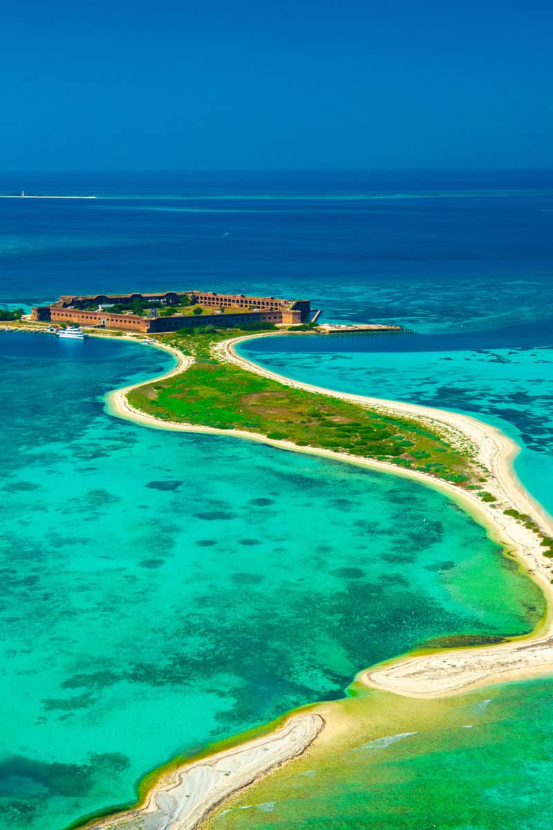 Aerial view of Dry Tortugas National Park