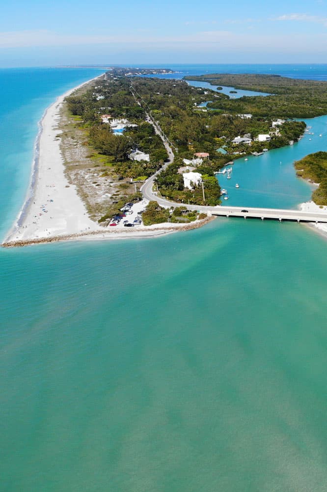 Aerial photo of Captiva Island in Florida