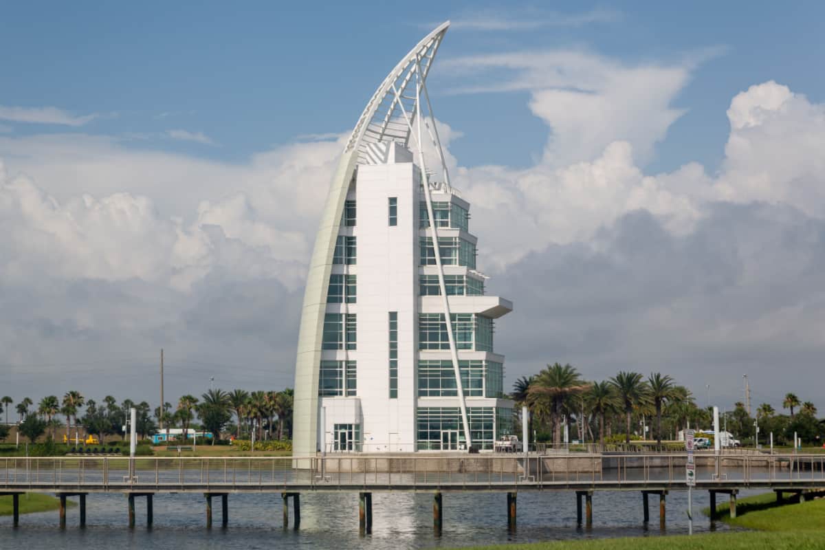 Exploration Tower at the East Coast of Florida in Port Canaveral