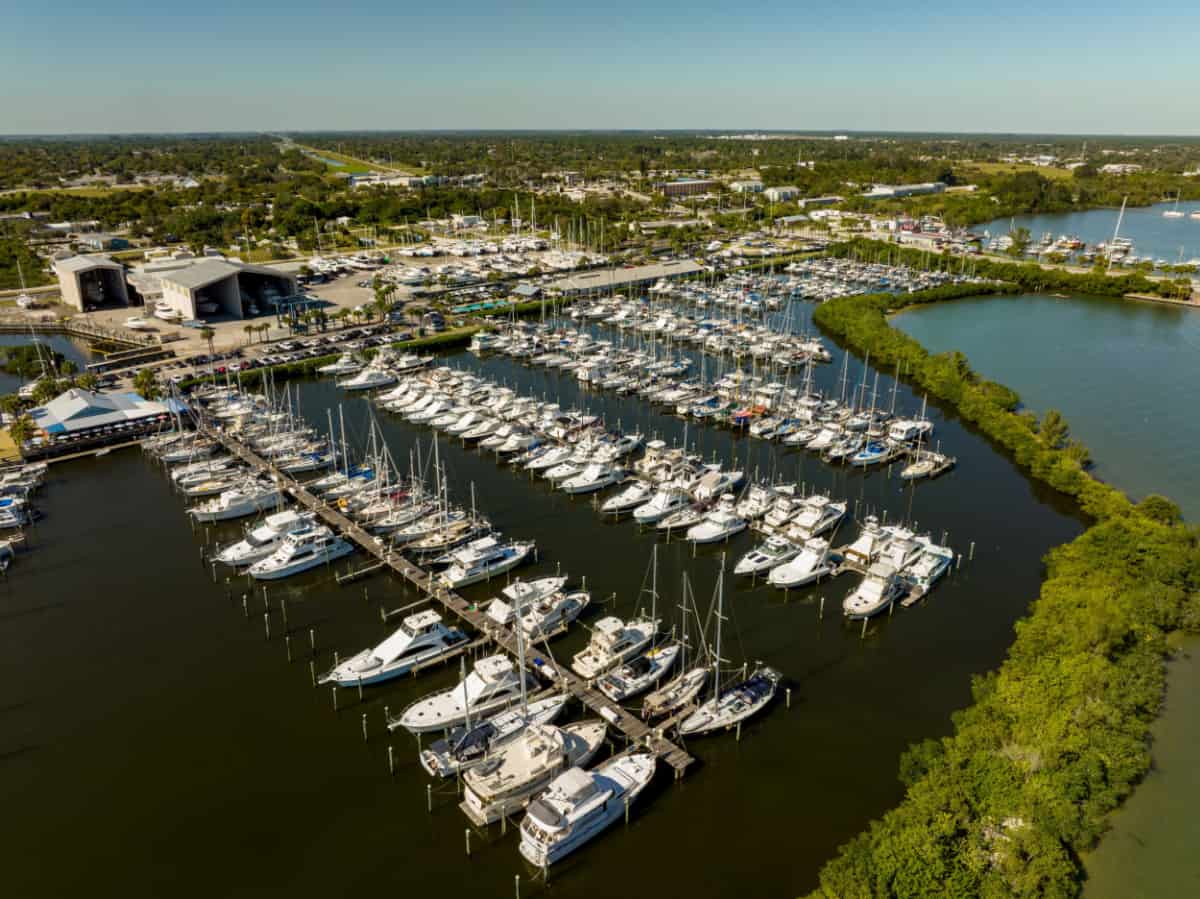 Aerial photo of Safe Harbor Harbortown Marina Fort Pierce