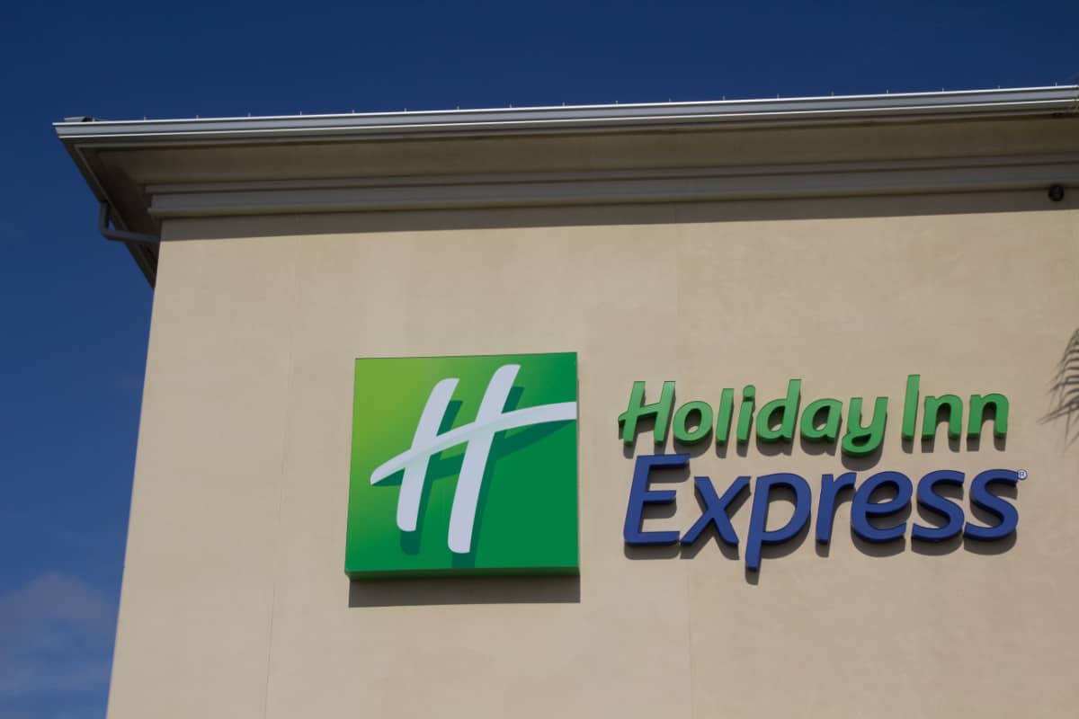 Holiday Inn Express logo on a building