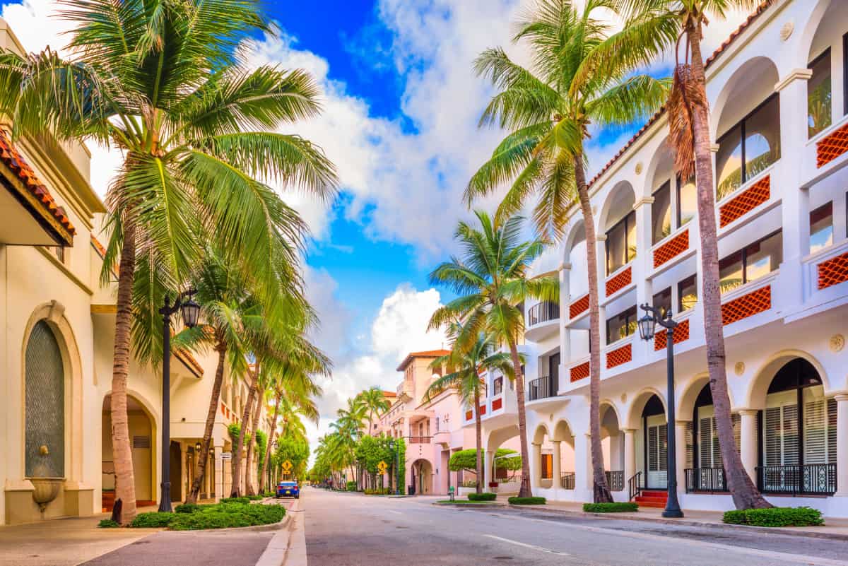 Residential buildings in Palm Beach, Florida