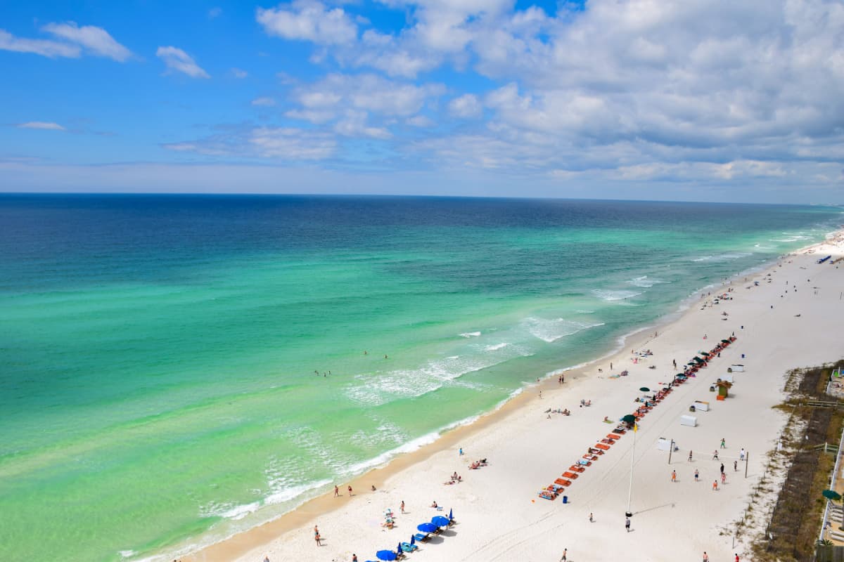 Aerial View of Destin Florida beach