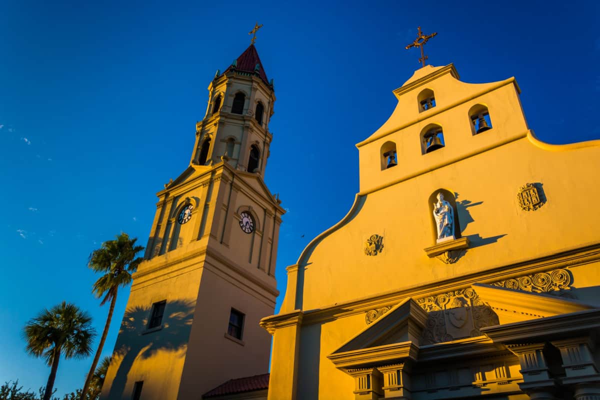 Front view of The Cathedral Basilica of St. Augustine