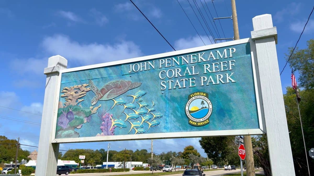 Sign to John Pennekamp Coral Reef State Park