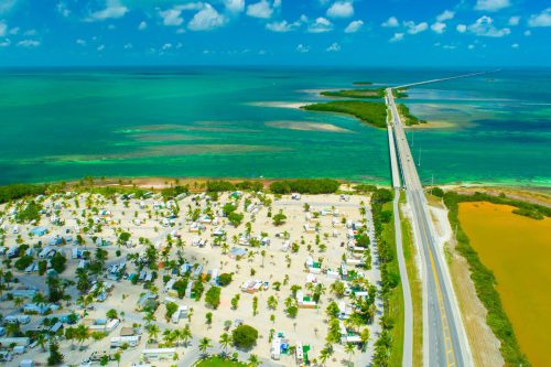 Aerial photo of Overseas highway, Florida