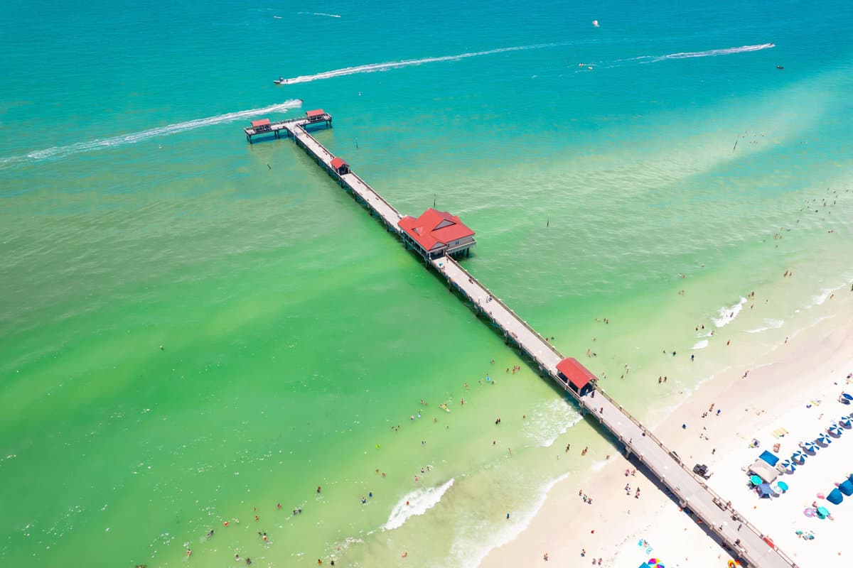 A pier in Clear water beach Florida