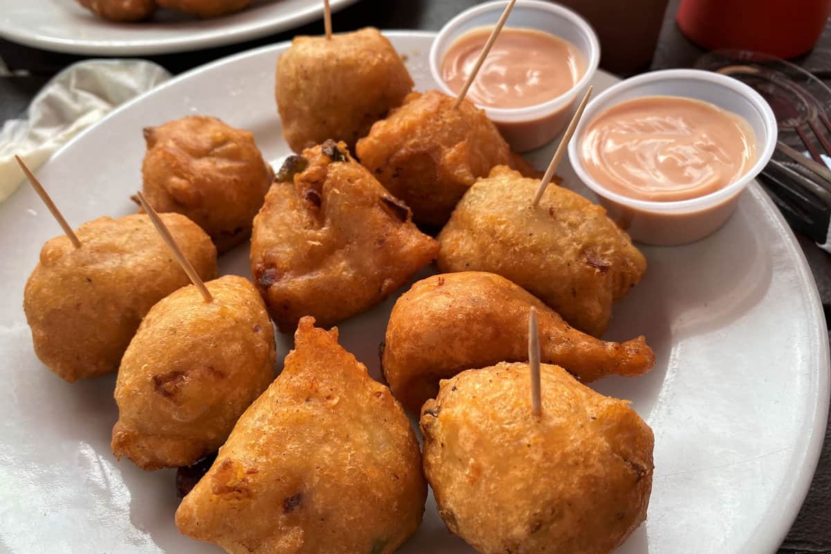 Delicious conch fritters - food to try in florida