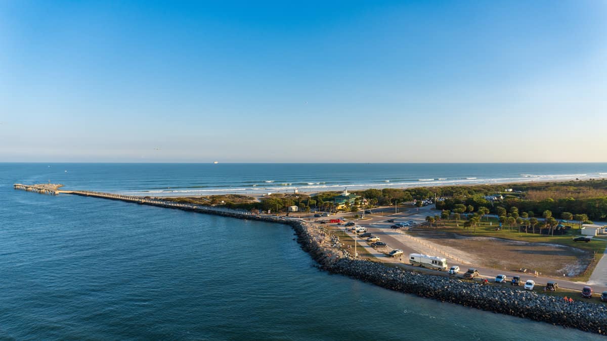 Jetty Park at Port Canaveral. Jetty Park, beautiful 35 acre park with a fishing pier, beach and RV campground1600x900