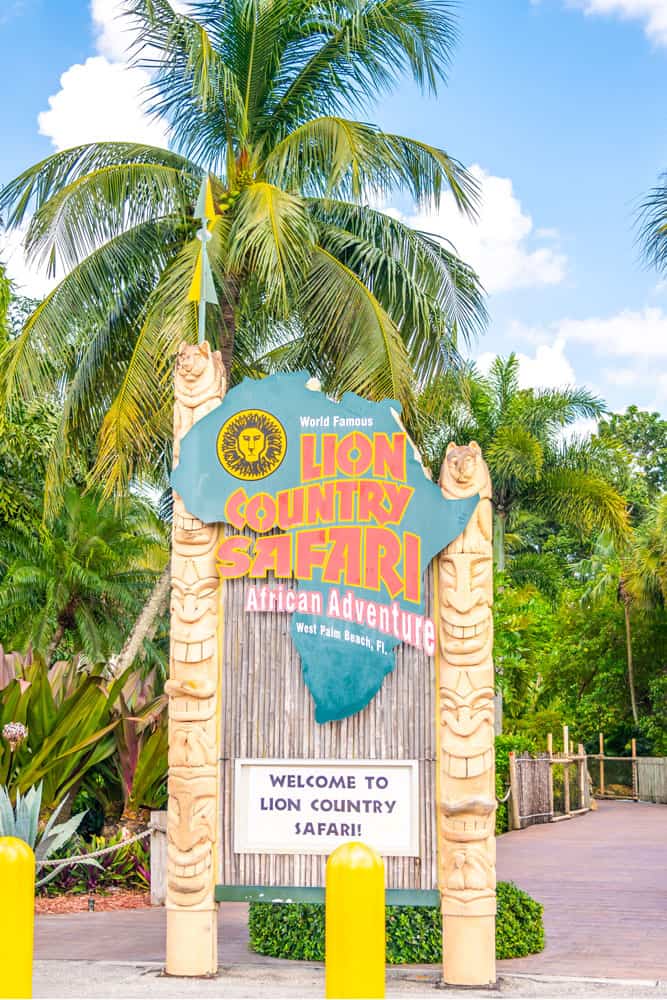A sign in Lion Country Safari in Florida
